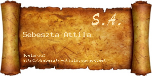 Sebeszta Attila névjegykártya
