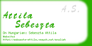 attila sebeszta business card